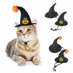 Cat Halloween Hat Pumpkin Smiling Face Headgear