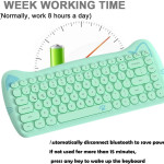 Wireless Cute Computer Bluetooth Keyboard With Typewriter Round Keycap For PC