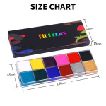 Fit Colors 12 Colors Face Paint Water Soluble Human Body Paints Halloween Masquerade Makeup Palette Brush