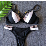 Printed Split Swimwear Foreign Trade Bikini Snake Skin Stitching