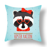 Animal Creative Home Short Plush Printing Cushion Cover