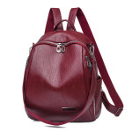 Women's Fashionable High-capacity PU Backpack