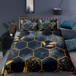 Digital Printing Geometric Quilt Cover Digital Printing Three-piece Set