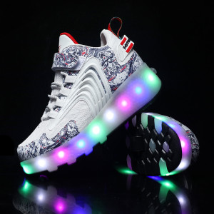 Children's Wheel Shoes LED Light Emitting Charging Children's Lamp Shoes