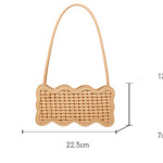 Small Women's Woven One Shoulder Wave Pattern Handbag