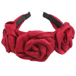 Headdress Solid Color Sweet Three Flowers Big Flowers