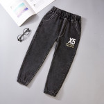 Boys Jeans Autumn And Winter New One-piece Velvet