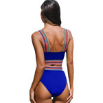 Split Solid Color Bikini Two-piece Set