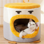 Winter Warm Cartoon Semi-enclosed Cat House Four Seasons