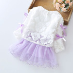 2021 New Summer Girl Dress, 1-2-3 Years Old Virgin Baby, Long Sleeve Princess Skirt, Baby Skirt