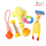 Pet Dog Cotton Rope Bite Resistant Plush Teeth Cleaning Toy Set