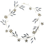 Pearl Copper Flower Protein Diamond Golden Self-directed Hairband