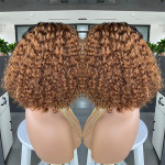 Cross-border E-commerce Exclusively For Ombre Curly Bobo1b30 Human Hair Lace Wig