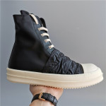 19SS High Top Shoes Secondary Line High Top Canvas Five Mangs Star Satin Old Wax Cloth Silver Pleated TPU Thick Sole