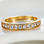 Exclusive love ring European and American style wedding ring 18K gold high-grade AAA zircon ring