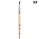 7 Sizes Nail Art Brush For Acrylic Powder Nylon Manicur