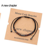 Leather Man Morse Code Bracelet