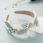 Fashion Ball Rhinestones Pearl Leaf Baroque