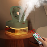 Desktop Silent Remote Control Timing Dual Spray Humidification Fan