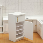 Miniature Furniture Miniature Model Kitchen Scene Of Doll House White Refrigerator