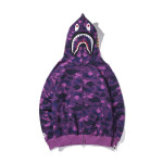 New Shark Head 3D Digital Printing Zipper Casual Hooded Coat