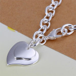 Korean Version Of Creative Silver Plated Hollow Heart Bracelet