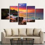 Valley Wall Painting Spray-painted Oil Painting Decorative Painting Wulian Beautiful Sunset Scenery By The Sea