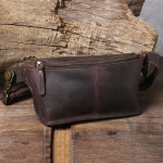 Men's Multifunctional Large-capacity Leather Chest Bag Retro Cross-body