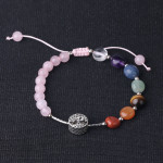 Natural Stone Colorful Crystal Braided Women's Amethyst Bracelet Hand String