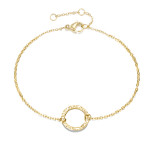 Stainless Steel Gold Plated Round Bracelet