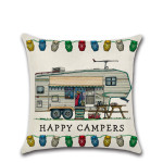 New Cartoon Camper RV Dining Car Series Linen Pillow Case