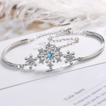 Simple Bracelet Temperament Snowflake Zirconium Drill