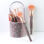 High-end 8 Barrels Of Diamond-encrusted Makeup Brush Set