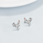 Chicken Stud Earrings 925 Sterling Silver Rooster Earrings Jewelry