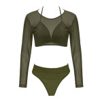 New European And American Split Swimsuit Mesh Bikini