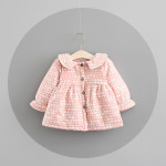 2021 New Autumn And Winter Dress Female Children With Korean Female Baby Princess Dress Baby Cashmere Thickened Dot Skirt