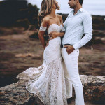 Breast Wipe Sexy Lace Slim Fishtail Wedding Dress