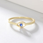 925 Sterling Silver 18K Gold Plated Evil Eye Exquisite Ring for Women Zircon Rings Jewelry Wedding Engagement Anillos