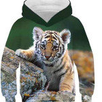 Children's Clothing Lion Digital Printing Pullover Hoodie