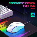 Wired Ergonomic Gaming Mouse RGB Backlit 3600 Adjustable DPI For PC