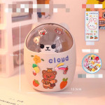 Desktop Trash Can Desk Organizer Bucket Office Mini Bear Trash Can