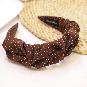 Polka Dot Headband Hair Accessories Simple Polka Dot Folds Wide Brim Headband