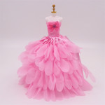 Doll Clothing Wedding Princess Hip Skirt Costume Evening Dress