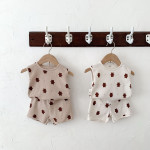 Children's Clothing Baby Bear Printing Suit Baby Two-piece Suit Cotton