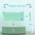 Wireless Cute Computer Bluetooth Keyboard With Typewriter Round Keycap For PC