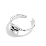 Sterling Silver S925 Simple Eye Guard Ring