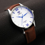 Waterproof business soft belt quartz watch