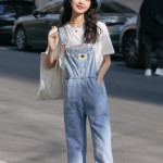 Summer Small Design Sense Niche Suspender Trousers