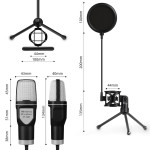 Clear Full RGB Capacitor Esports Gaming Desktop Microphone Computer Microphone