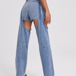 Street Jeans Women's Straight Ripped Trousers